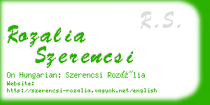 rozalia szerencsi business card